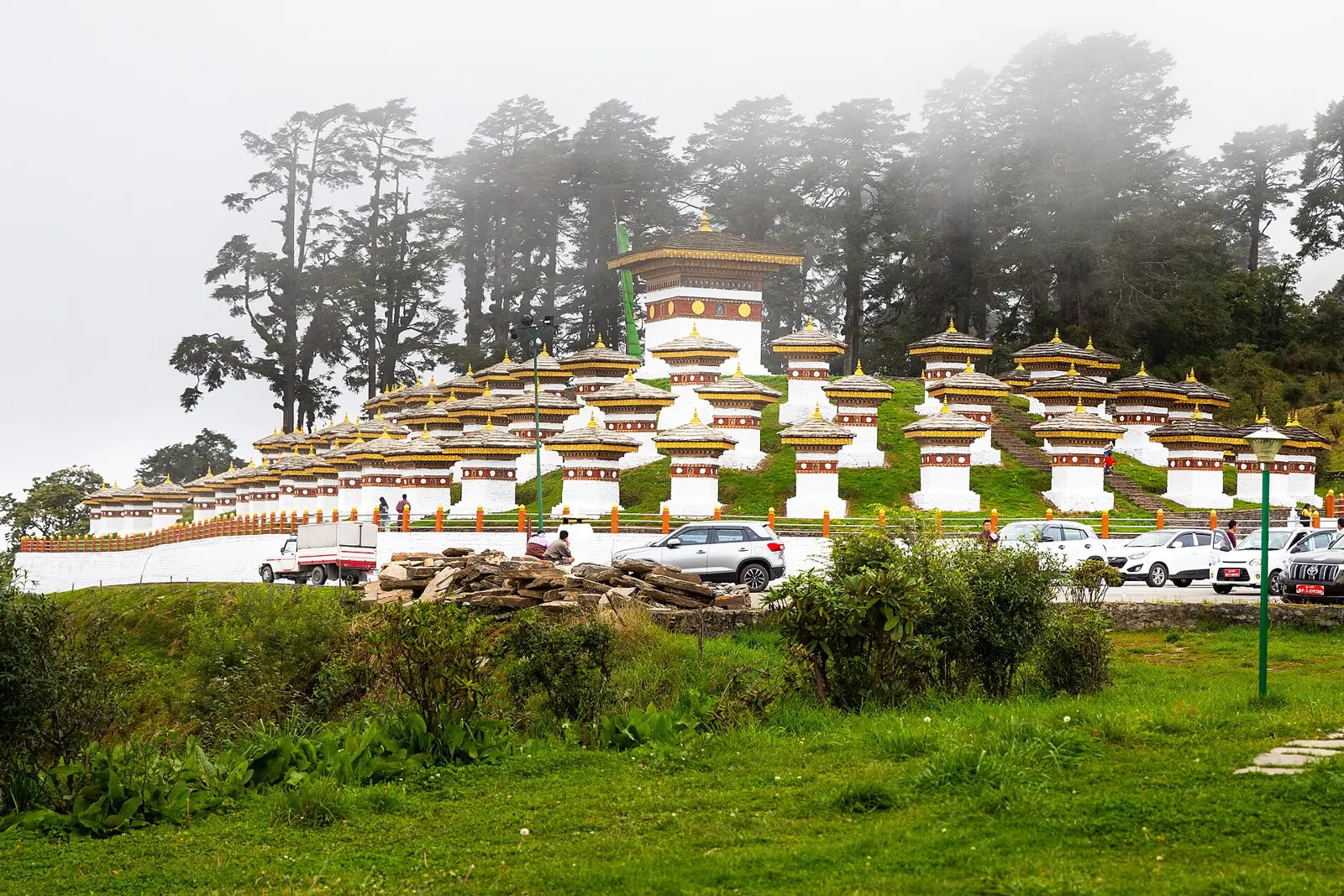 Dochula Pass with its 108 chortens